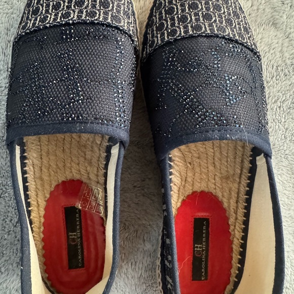 Carolina Herrera Blue Espadrilles with Quilted Pattern - Picture 8 of 8